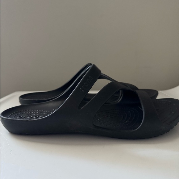 CROCS Iconic Comfort Black Sandals 11 Wide - Picture 2 of 6